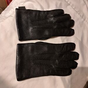 Black Leather Gloves